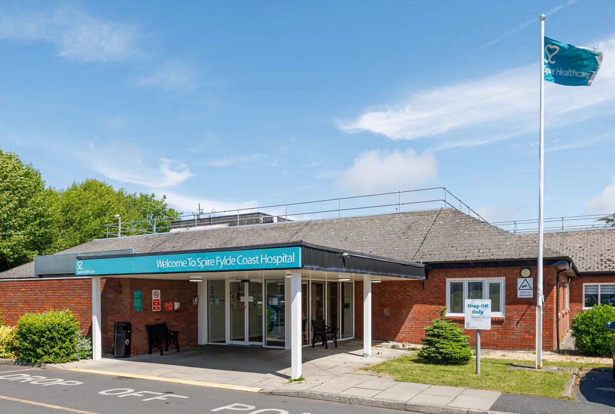 Entrance to Spire Fylde Coast Hospital